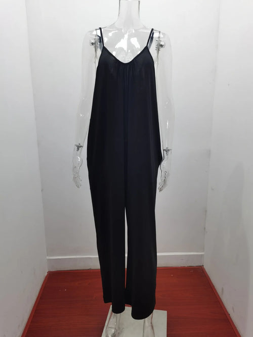 2023 Boho Chic Solid Color Chiffon Summer Bodysuits Casual Women Eco-Friendly Breathable Rompers Streetwear Jumpsuits