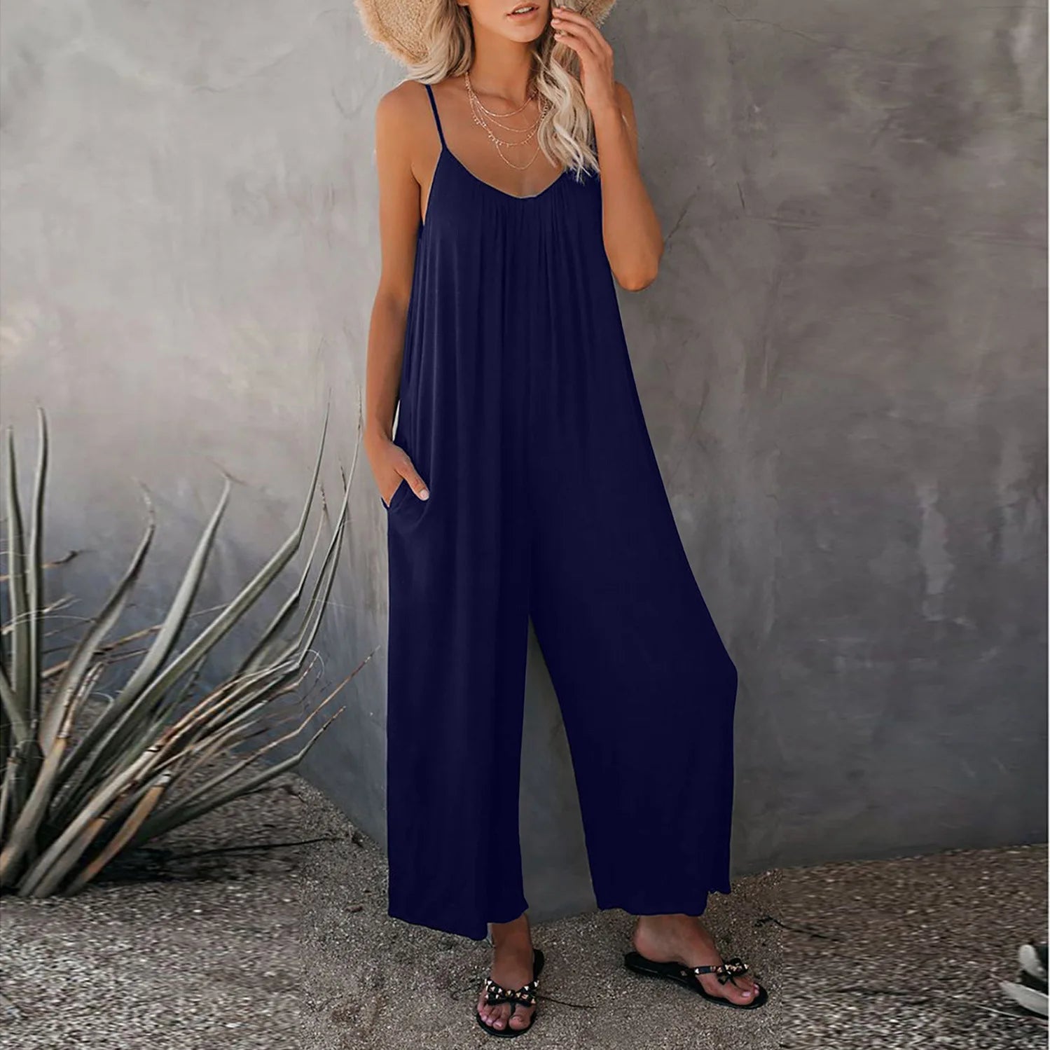 2023 Boho Chic Solid Color Chiffon Summer Bodysuits Casual Women Eco-Friendly Breathable Rompers Streetwear Jumpsuits