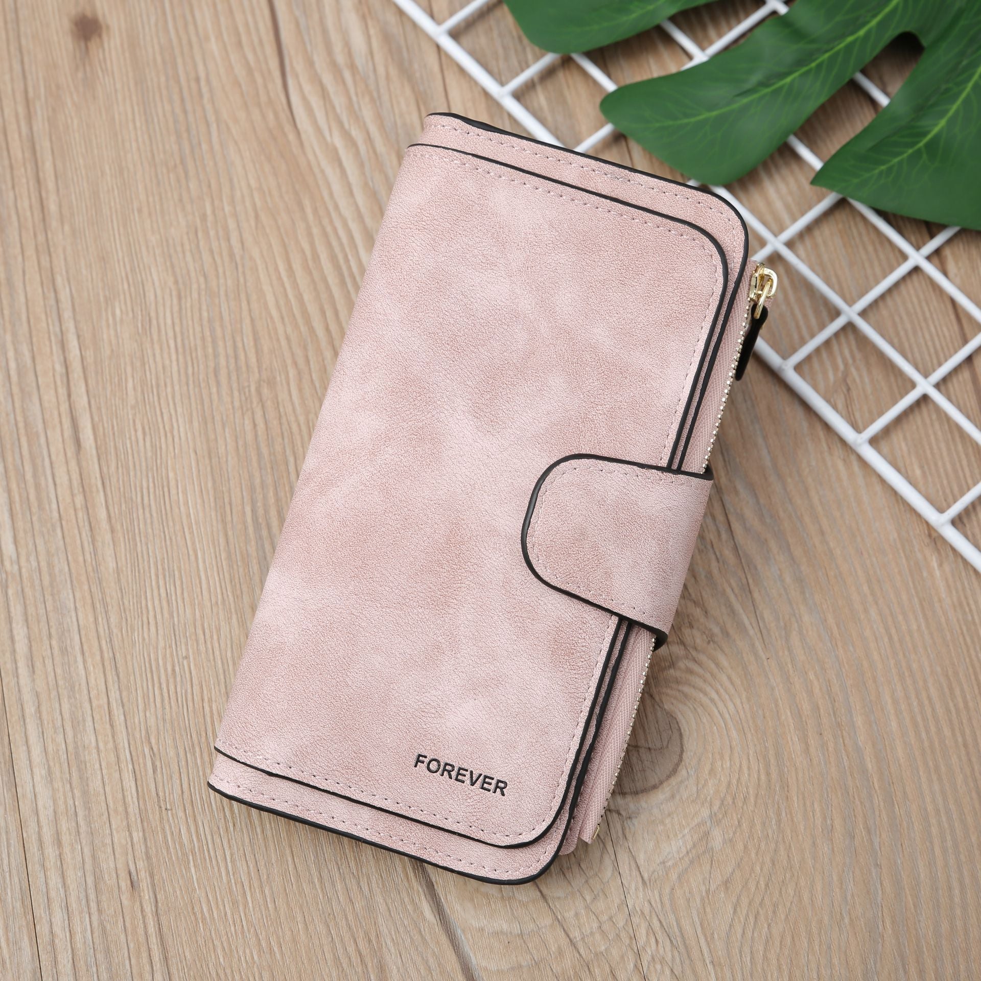 Cross-Border Large-Capacity Long Women's Frosted Pu Multi-Purpose Women's Wallet Clutch Bag Card Holder Women's High-End