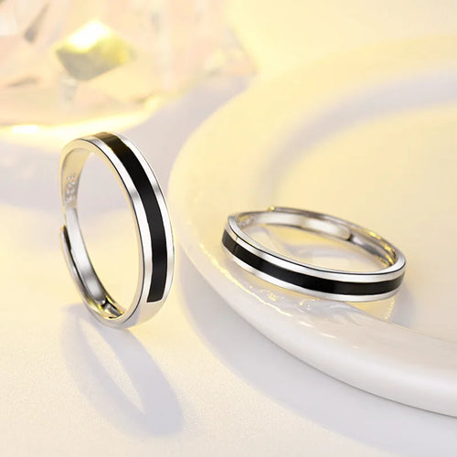 2PCS Couple 925 Sterling Silver Ring AAA Zircon For Men and Women Wedding Fine Jewelry Accessories Party Gift