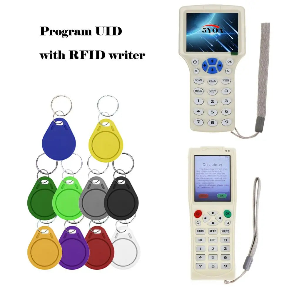 5YOA 10PCS 13.56Mhz UID RFID Keykobs Key Badge Token Copy Changeable Attendance CUID Clone Keychain Tag For Mif 1k S50 Writable