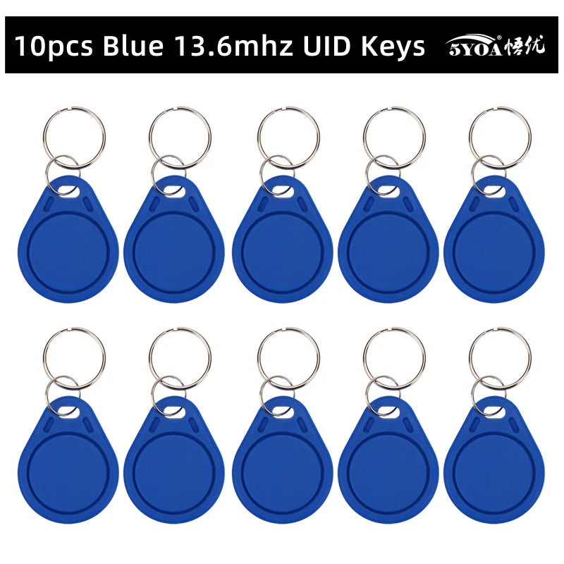 5YOA 10PCS 13.56Mhz UID RFID Keykobs Key Badge Token Copy Changeable Attendance CUID Clone Keychain Tag For Mif 1k S50 Writable