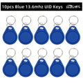 5YOA 10PCS 13.56Mhz UID RFID Keykobs Key Badge Token Copy Changeable Attendance CUID Clone Keychain Tag For Mif 1k S50 Writable